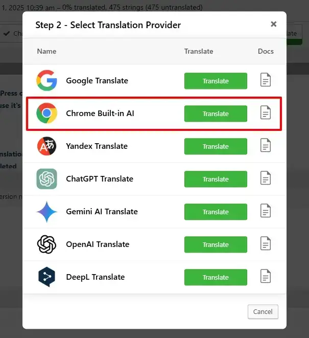 Traduttore AI Chrome