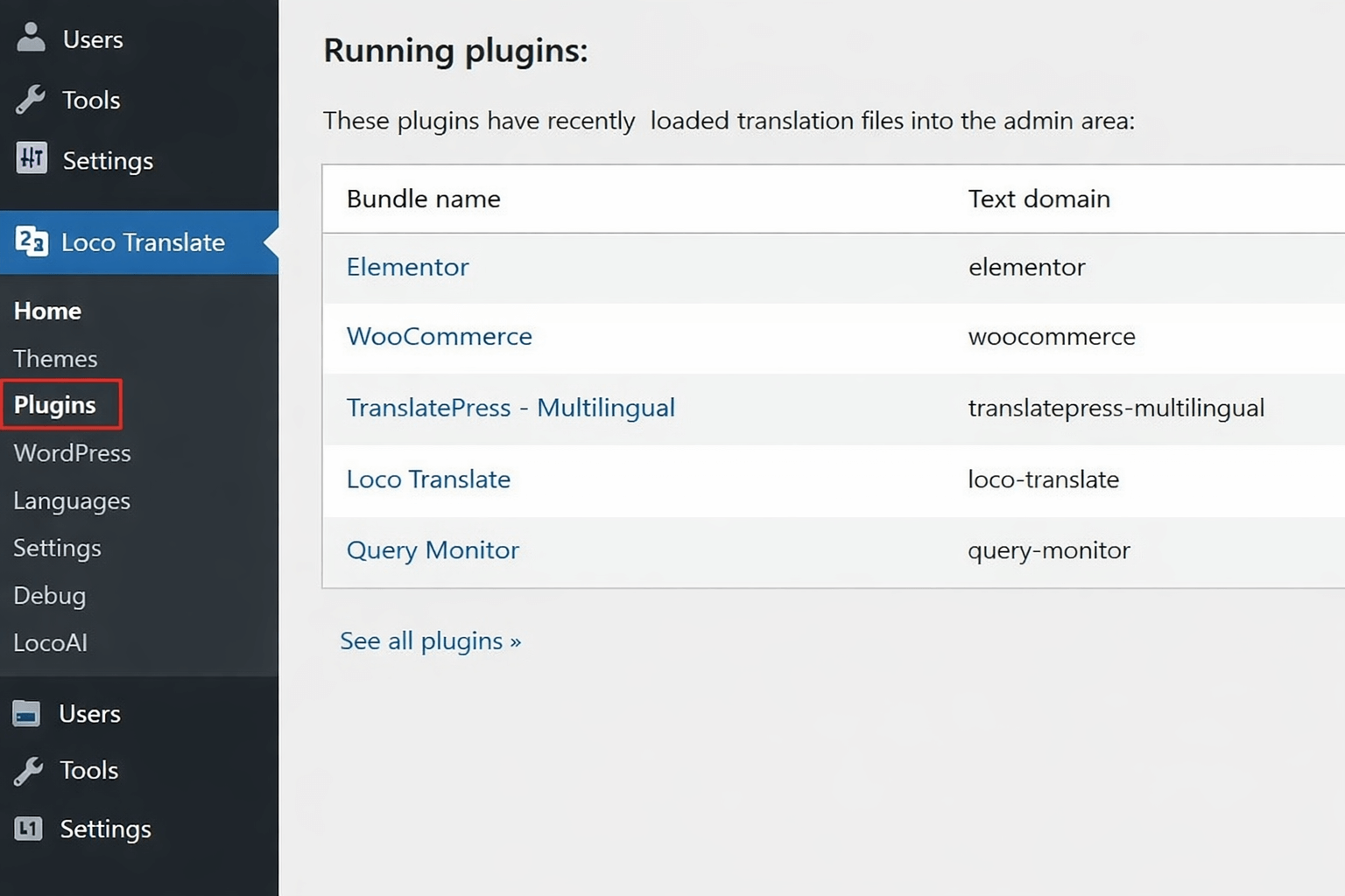 choose plugin loco translate
